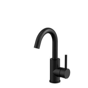 Profile III Swiveling Gooseneck Basin Mixer, Chromium Matte Black