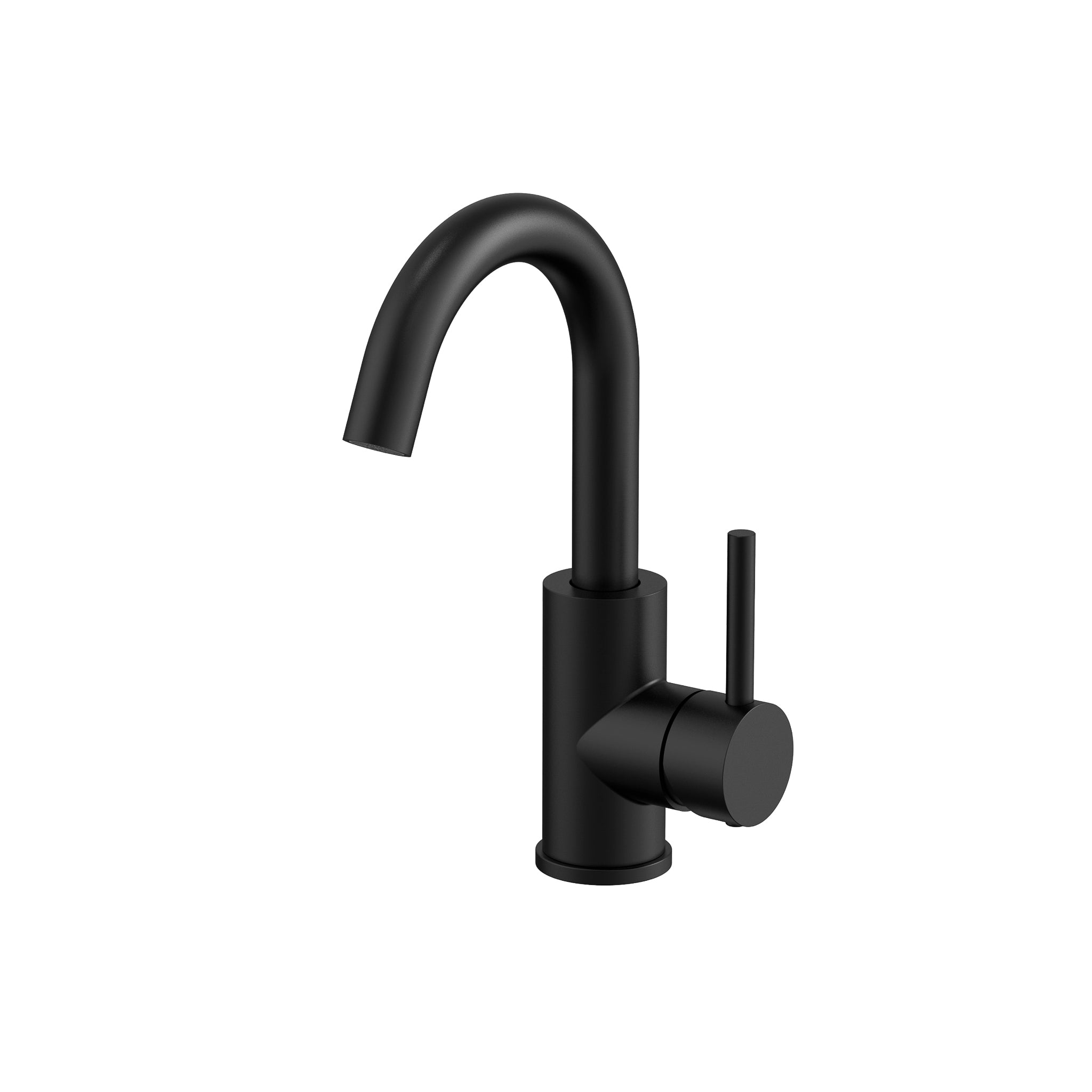 Profile III Swiveling Gooseneck Basin Mixer, Chromium Matte Black