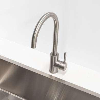 Profile III Gooseneck Sink Mixer, Brushed SS Nickel