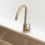 Profile III Gooseneck Sink Mixer, PVD Brushed Brass Gold
