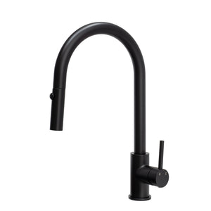 Profile III Gooseneck Kitchen Sink Mixer with Pull-Out, Chromium Matte Black