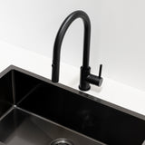 Profile III Gooseneck Kitchen Sink Mixer with Pull-Out, Chromium Matte Black