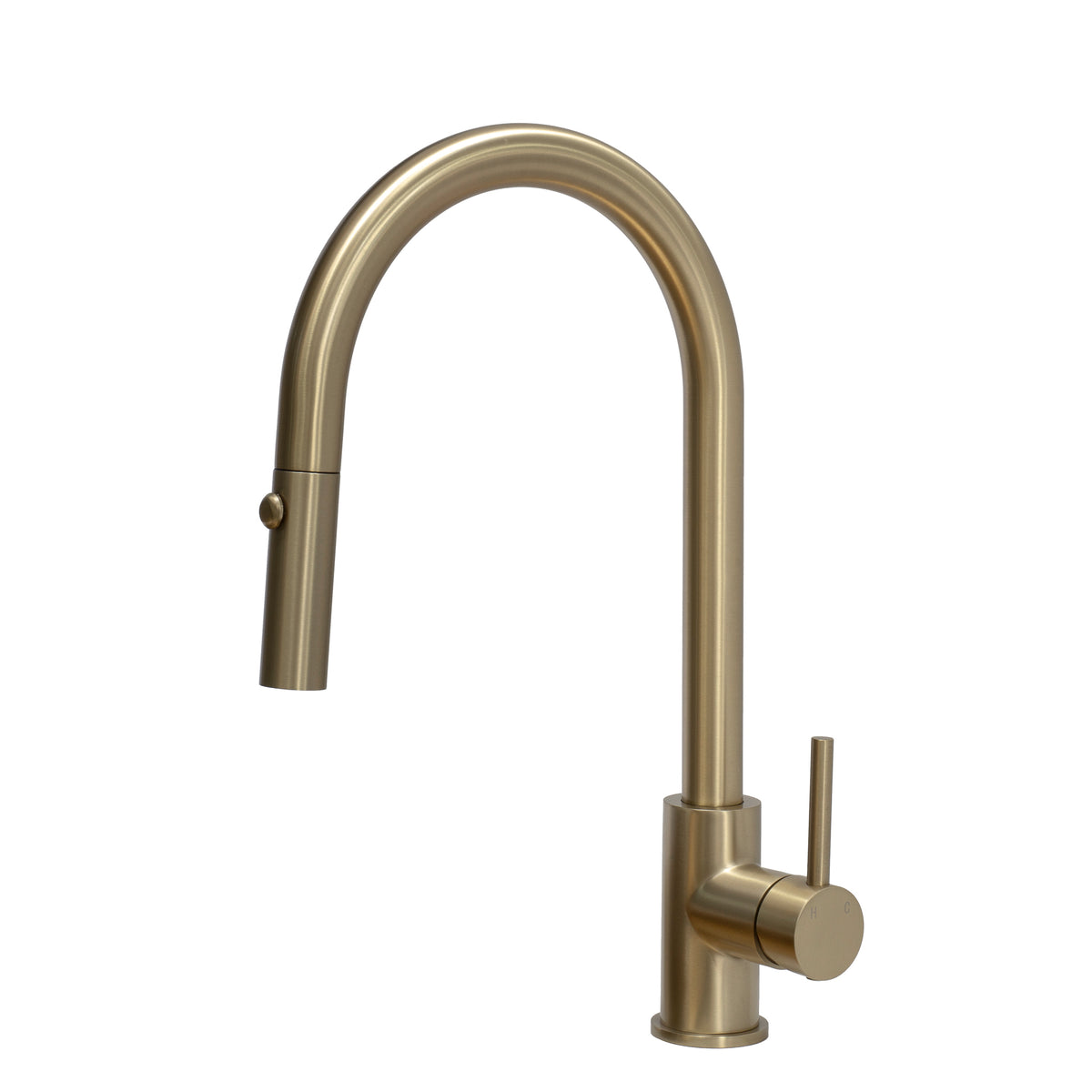 Profile III Gooseneck Kitchen Sink Mixer with Pull-Out, PVD Brushed Brass (Gold)