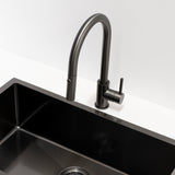 Profile III Gooseneck Kitchen Sink Mixer with Pull-Out, PVD Brushed Gunmetal