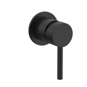 Profile III Shower/ Bath Wall Mixer with 65mm Round Plate, Chromium Matte Black