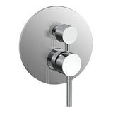 Profile III Shower/ Bath Wall Mixer with Diverter on 180mm Round Plate, Polished Chrome