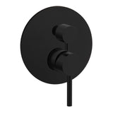 Profile III Shower/ Bath Wall Mixer with Diverter on 180mm Round Plate, Chromium Matte Black