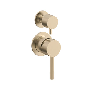 Profile III Shower/ Bath Wall Mixer with Diverter, PVD Brushed Brass (Gold)