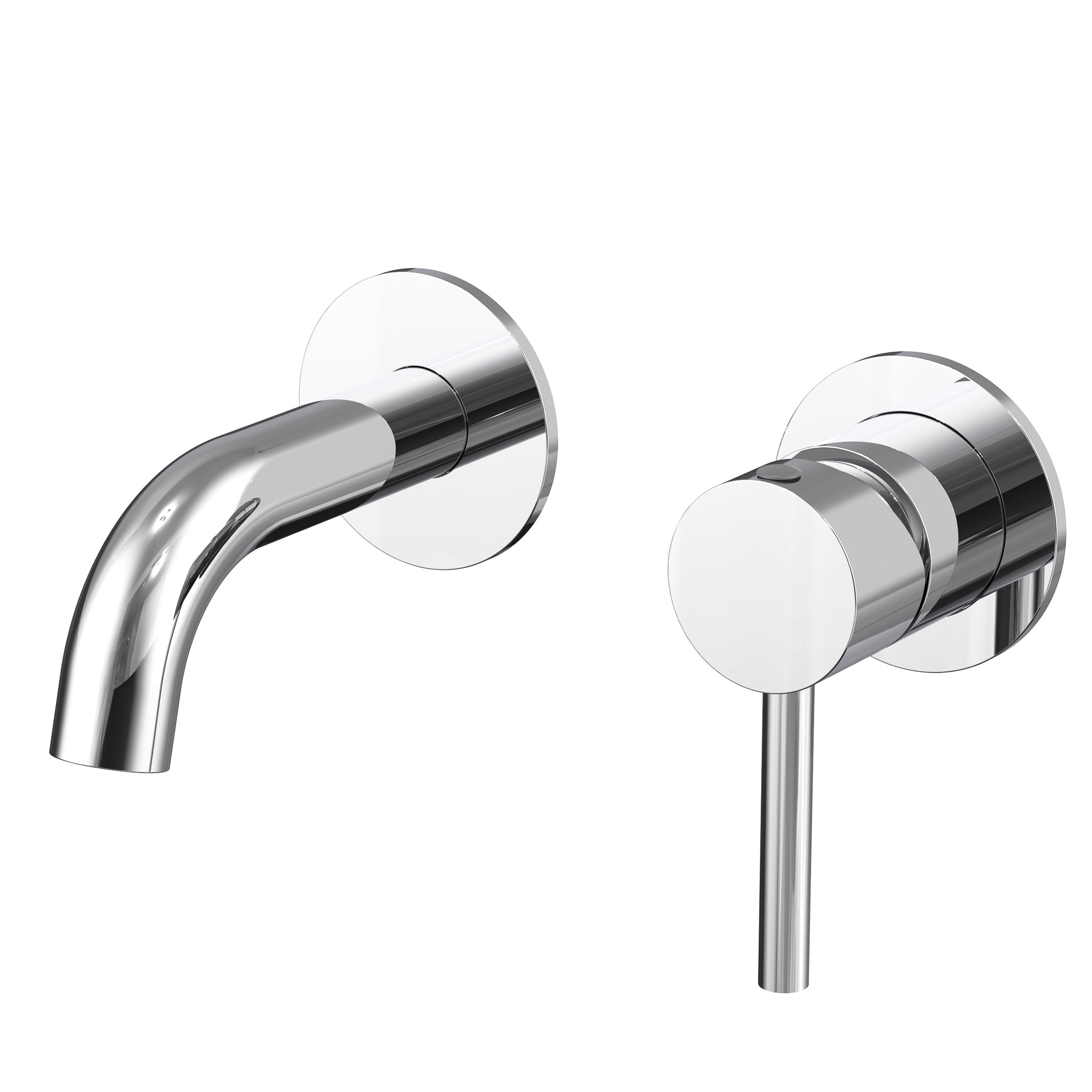 Profile III 110mm Basin/ Bath Wall Mixer Set, Polished Chrome