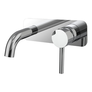 Profile III 110mm Basin/ Bath Wall Mixer Set with Rectangular Plate, Polished Chrome
