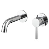 Profile III 150mm Basin/ Bath Wall Mixer Set with Round Plates, Polished Chrome