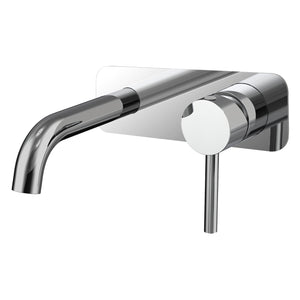 Profile III 150mm Basin/ Bath Wall Mixer Set with Rectangular Plate, Polished Chrome