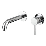 Profile III 180mm Basin/ Bath Wall Mixer Set with Round Plates, Polished Chrome