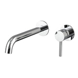 Profile III 220mm Basin/ Bath Wall Mixer Set with Round Plates, Polished Chrome