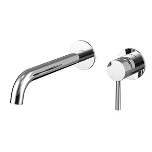 Profile III 220mm Basin/ Bath Wall Mixer Set with Round Plates, Polished Chrome