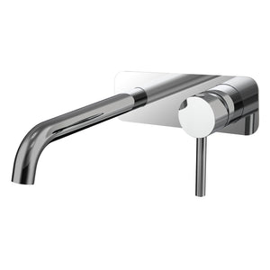 Profile III 220mm Basin/ Bath Wall Mixer Set with Rectangular Plate, Polished Chrome