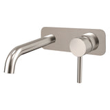 Profile III 180mm Basin/ Bath Wall Mixer Set with Rectangular Plate, Brushed SS Nickel