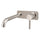 Profile III 220mm Basin/ Bath Wall Mixer Set with Rectangular Plate, Brushed SS Nickel