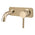 Profile III 110mm Basin/ Bath Wall Mixer Set with Rectangular Plate, PVD Brushed Brass Gold