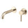 Profile III 180mm Basin/ Bath Wall Mixer Set with Round Plates, PVD Brushed Brass (Gold)