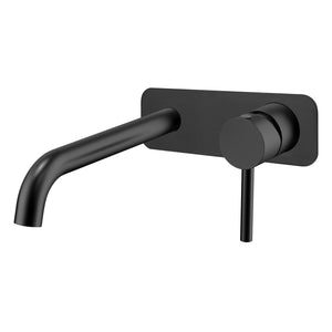 Profile III 220mm Basin/ Bath Wall Mixer Set with Rectangular Plate, PVD Brushed Gunmetal