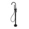 Profile III Floor Mounted Bath Filler with Mixer and Hand Shower, Chromium Matte Black