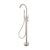 Profile III Floor Mounted Bath Filler with Mixer and Hand Shower, Brushed SS Nickel
