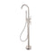 Profile III Floor Mounted Bath Filler with Mixer and Hand Shower, Brushed SS Nickel