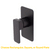 Kiki Shower/ Bath Wall Mixer with Round Plates, Matte Black