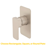 Kiki Shower/ Bath Wall Mixer with Round Plates, Brushed Nickel