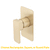 Kiki Shower/ Bath Wall Mixer with Round Plates, Brushed Brass (Gold)