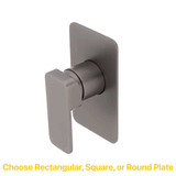 Kiki Shower/ Bath Wall Mixer, PVD Brushed Gunmetal