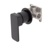 Kiki Shower/ Bath Wall Mixer with Round Plates, Matte Black