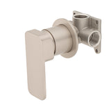 Kiki Shower/ Bath Wall Mixer with Round Plates, Brushed Nickel