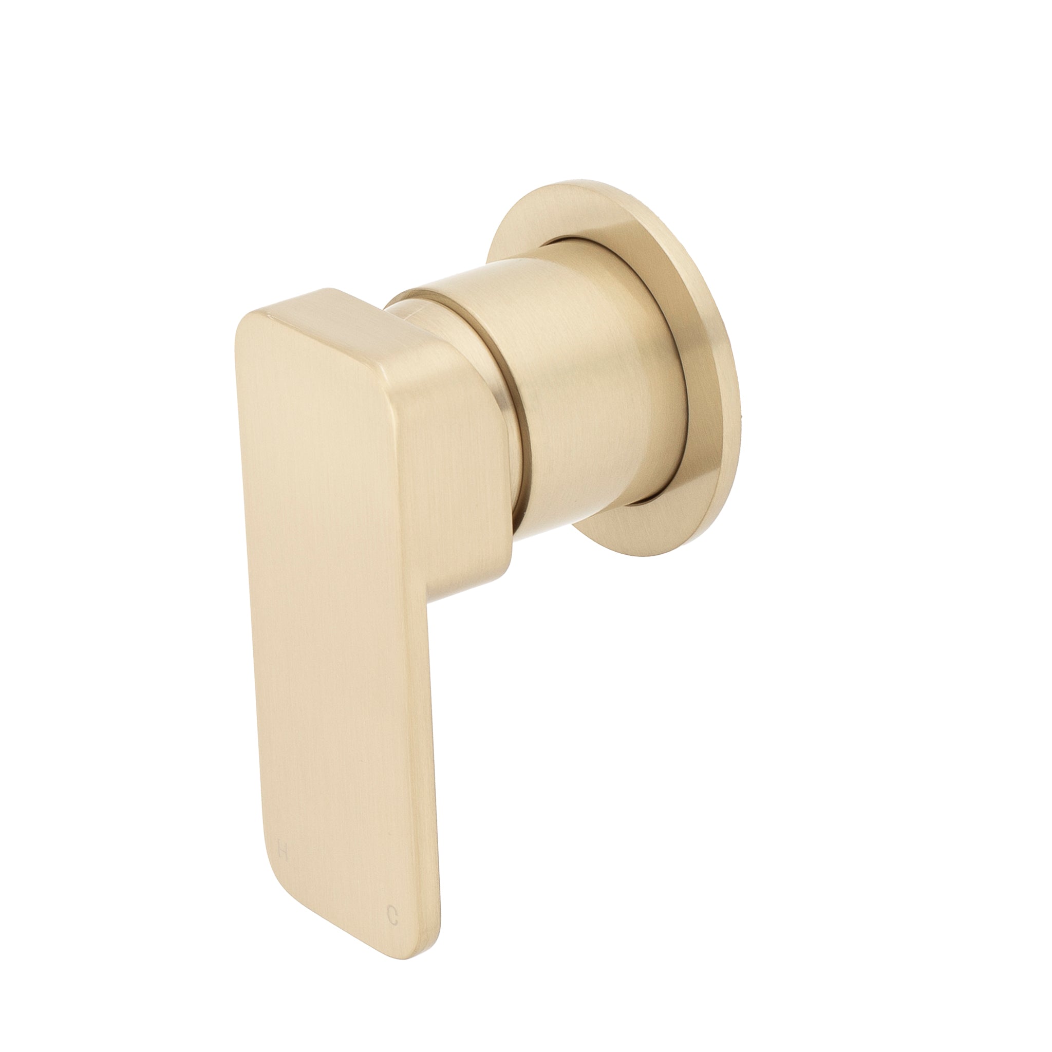 Kiki Shower/ Bath Wall Mixer with Round Plates, Brushed Brass (Gold)