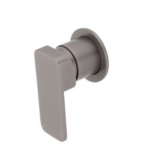 Kiki Shower/ Bath Wall Mixer with Round Plates, Brushed Gunmetal