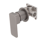 Kiki Shower/ Bath Wall Mixer with Round Plates, Brushed Gunmetal