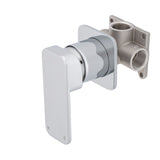 Kiki Shower/ Bath Wall Mixer with Square Plates, Polished Chrome