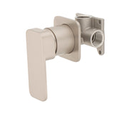 Kiki Shower/ Bath Wall Mixer with Square Plates, Brushed Nickel
