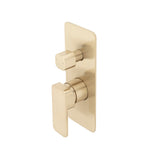 Kiki Shower/ Bath Wall Mixer with Diverter, PVD Brushed Brass (Gold)