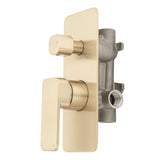 Kiki Shower/ Bath Wall Mixer with Diverter, PVD Brushed Brass (Gold)