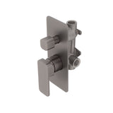 Kiki Shower/ Bath Wall Mixer with Diverter, PVD Brushed Gunmetal