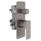 Kiki Shower/ Bath Wall Mixer with Diverter, PVD Brushed Gunmetal