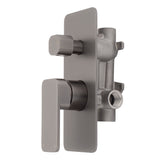 Kiki Shower/ Bath Wall Mixer with Diverter, PVD Brushed Gunmetal
