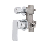 Kiki Shower/ Bath Wall Mixer with Diverter and Round Plates, Polished Chrome