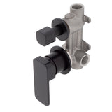 Kiki Shower/ Bath Wall Mixer with Diverter and Round Plates, Matte Black