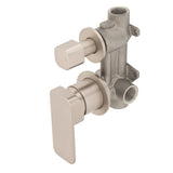 Kiki Shower/ Bath Wall Mixer with Diverter and Round Plates, Brushed Nickel