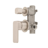 Kiki Shower/ Bath Wall Mixer with Diverter and Round Plates, Brushed Nickel