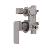 Kiki Shower/ Bath Wall Mixer with Diverter and Round Plates, Brushed Gunmetal