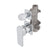 Kiki Shower/ Bath Wall Mixer with Diverter and Square Plates, Polished Chrome